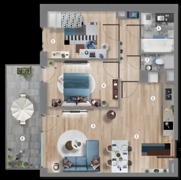 Eladó új építésű téglalakás, Budapest, XIII. kerület 3 szoba 62 m² 105.99 M Ft