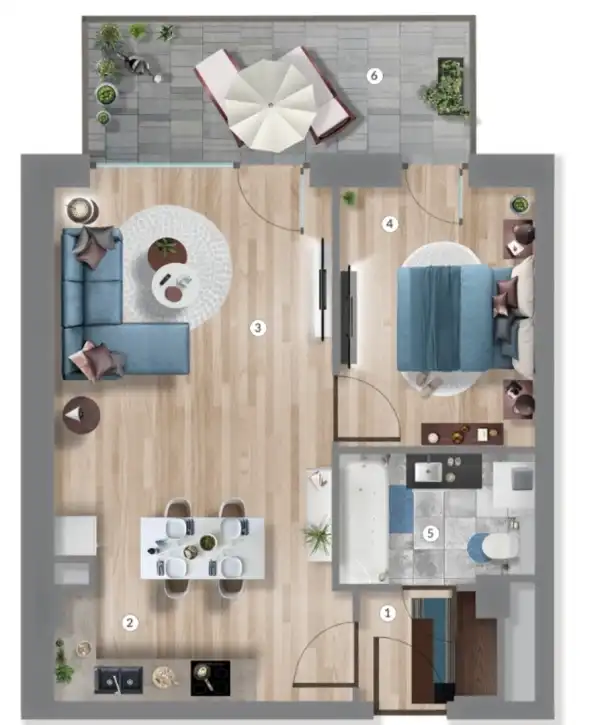 Eladó új építésű téglalakás, Budapest, XIII. kerület 2 szoba 48 m² 95.99 M Ft