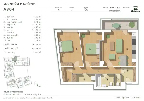 Eladó új építésű téglalakás, Budapest, XIV. kerület 3 szoba 80 m² 123.21 M Ft