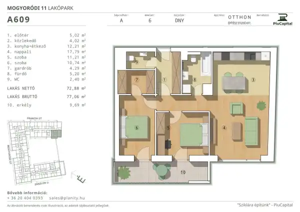 Eladó új építésű téglalakás, Budapest, XIV. kerület 3 szoba 73 m² 133.21 M Ft