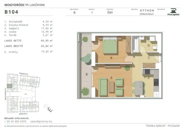 Eladó új építésű téglalakás, Budapest, XIV. kerület 2 szoba 49 m² 81.7 M Ft