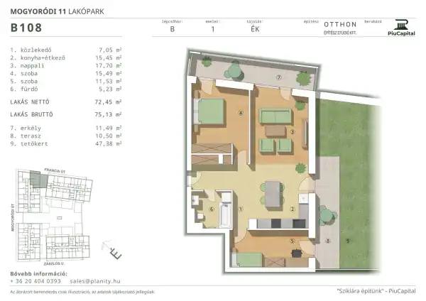 Eladó új építésű téglalakás, Budapest, XIV. kerület 3 szoba 72 m² 123.41 M Ft