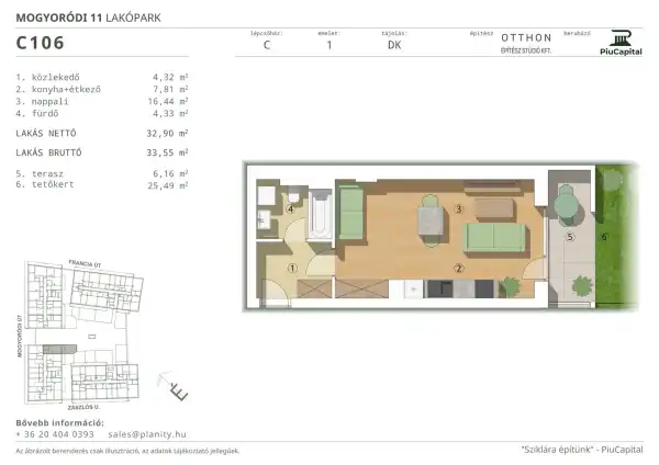 Eladó új építésű téglalakás, Budapest, XIV. kerület 1 szoba 33 m² 64.88 M Ft