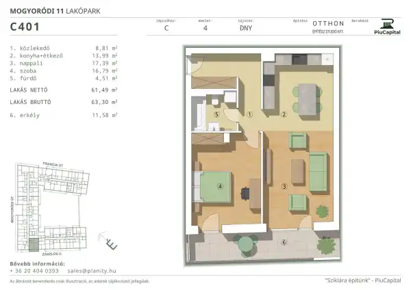 Eladó új építésű téglalakás, Budapest, XIV. kerület 2 szoba 61 m² 99.95 M Ft