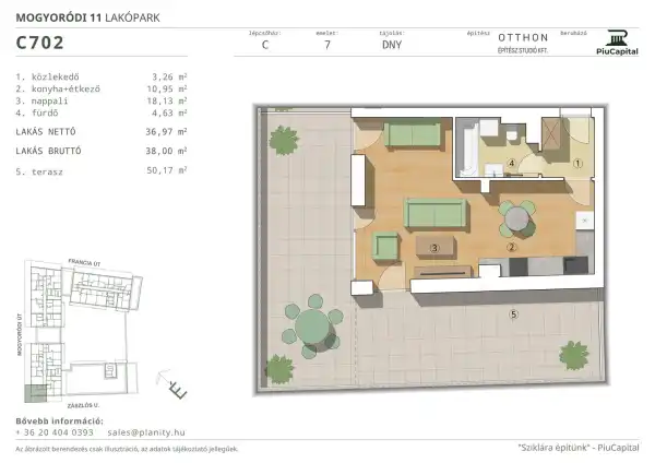 Eladó új építésű téglalakás, Budapest, XIV. kerület 1 szoba 37 m² 98.81 M Ft