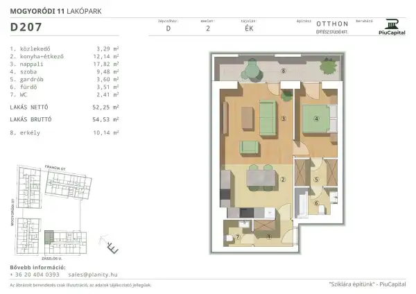 Eladó új építésű téglalakás, Budapest, XIV. kerület 2 szoba 52 m² 85.92 M Ft