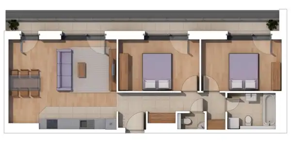Eladó új építésű téglalakás, Budapest, XIV. kerület 3 szoba 70 m² 108 M Ft