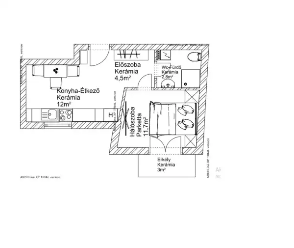 Eladó újépítésű téglalakás, Vác 1 szoba 31 m² 45.4 M Ft